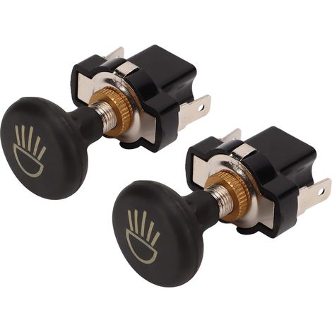 Interrupteur de Phare Push Pull, Bouton de Commande de Lumière Fiable pour Voiturette de, adapté aux Voitures de Club, Métal ABS Plastique 2 Pièces (1/5)