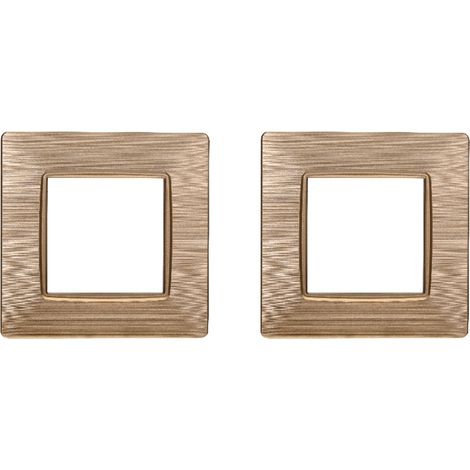 gloca Placche Plastica Satinata Compatibili Plana (2 Pezzi Oro, 2 Posti) (1/4)