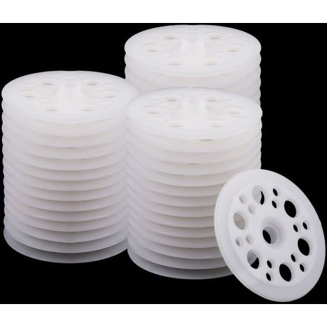 Ersandy – Lot de 100 rondelles plates en polypropylène 45mm – Résistantes aux chocs – Pour fixation panneaux isolants – Bonne isolation thermique - 100pcs (1/5)