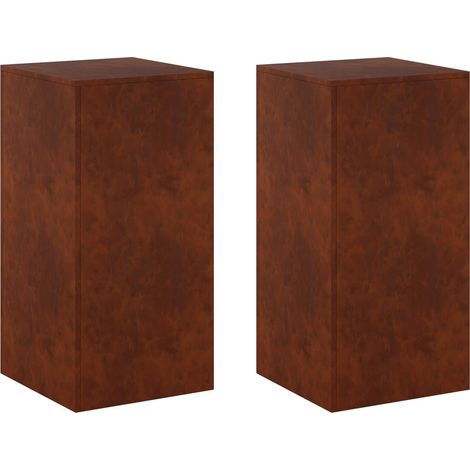 vidaXL Supporto per piante 2 pz Ruggine 40 x 40 x 80 cm Acciaio Corten