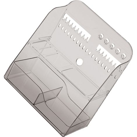 Aufbewahrungsbox für den Schreibtisch, Kosmetik-Organizer, Schmuckkästchen aus Kunststoff, kleine Schminkboxen für Schrank und Ablage, Transparentgrau (1/5)