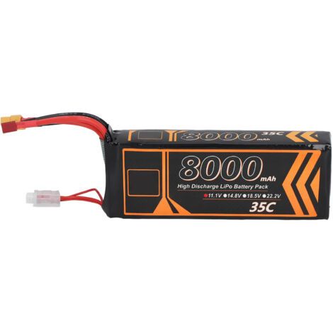 11,1V 8000mAh 35C 3S LiPo Batterie avec connecteur XT60 pour QAV250 Quadcopter Drone et Racing RC Car 18150 (1/5)