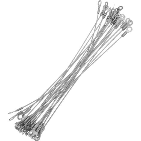 20 pièces Kit de Câbles Acier Inoxydable Résistants pour Suspension Luminaire et Cadre Photo Sécurité Anti-chute Flexible et Usage (1/5)