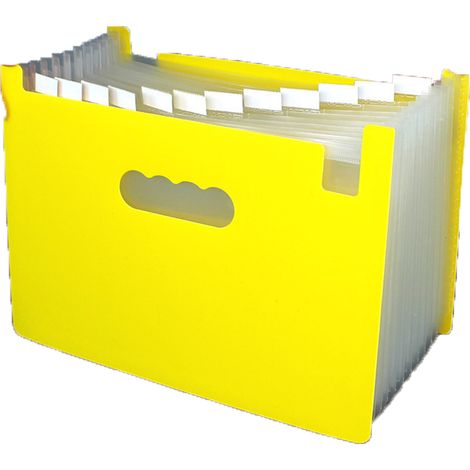 Dossier Extensible En Plastique Avec Étiquettes Adhésives - Organisateur De Documents Imperméable 13 Compartiments - Pour Bureau École Et Maison - 1 Pièce (1/5)
