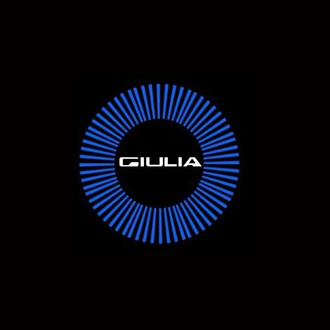 (Giulia 2017-Aujourd'hui-D) Lampes décoratives LED pour portières de voiture, projecteur d'ombre laser, éclairage de courtoisie fantôme, compatible avec Alfa Romeo Giulia 2017, 2018, 2021 et 2022. (1/5)
