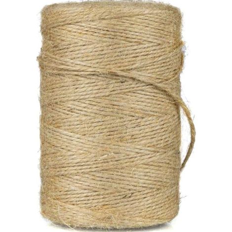 Lntyq Ficelle de jute, ficelle de jardin, corde de jute naturelle,Arts Artisanat Ficelle, pour Jardinage,décoration,l'emballage Cadeau,arts créatifs，200M x2mm