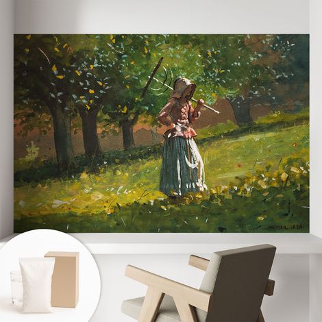 Papier peint décoratif avec colle pour salon, chambre à coucher et bureau – Design moderne et facile à poser Après-midi d'automne 104x70 cm (1/5)