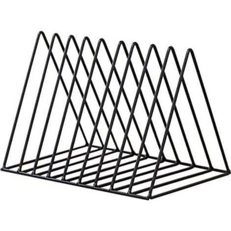 Dreieckige Aktenhalter aus Metallgitter, 10er-Set, Schwarz, Dekoration für Zuhause und Büro (1/4)