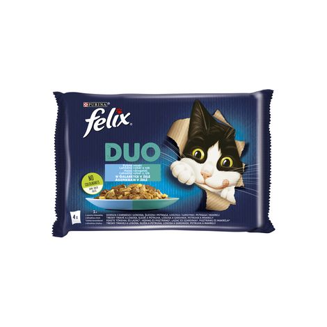 Croquettes pour chat Felix Fantastic DUO saveur poisson 4 x 85 g Nestlé