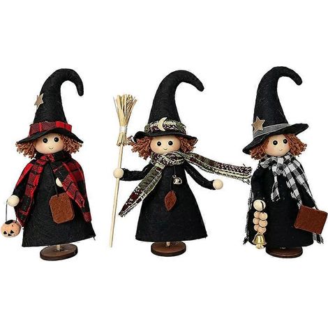 Halloween Witch Figurine - Vintage Triple Witch Decor Creates a Spooky Display (1/3)