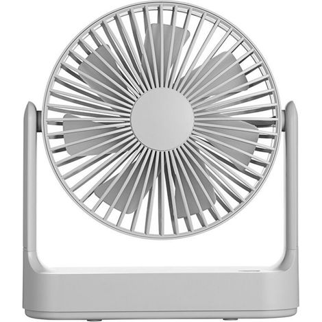 Ventilador de escritorio USB multifuncional, portátil, silencioso, con 4 velocidades ajustables y ventilador desmontable (gris). (1/5)