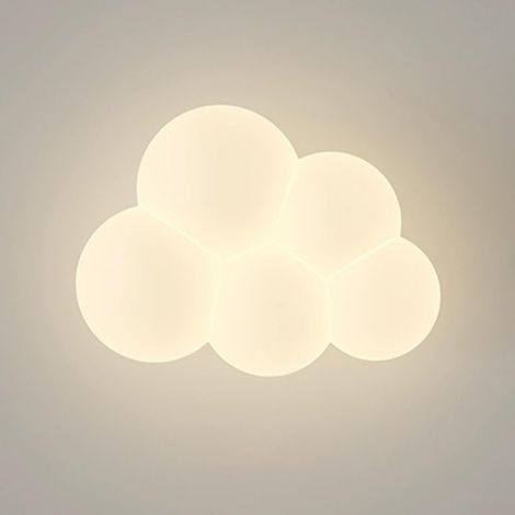 Applique murale nuage dessin animé, applique de chevet, applique murale en acrylique blanc, appliques murales LED 18 W - 3 couleurs, appliques murales minimalistes modernes (1/5)