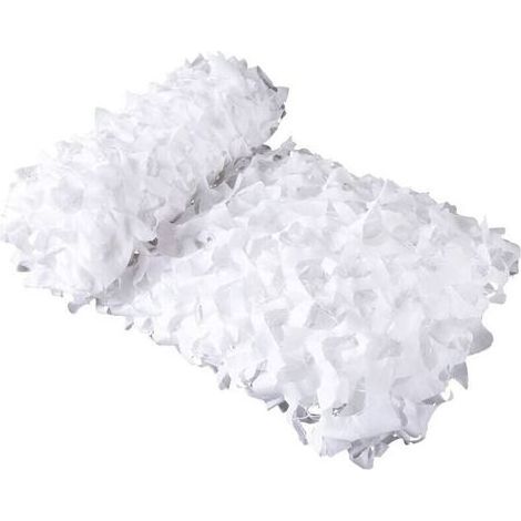 Rectangular shade sail in white camouflage mesh camouflage design 3x4 meters white (1/4)