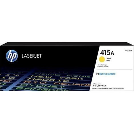 HP 415A Cartouche de toner jaune LaserJet authentique (W2032A) pour HP Color LaserJet Pro M454 et MFP M479