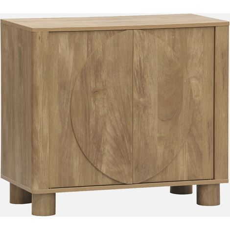 Credenza esotica effetto legno di mango 2 ante, 80cm