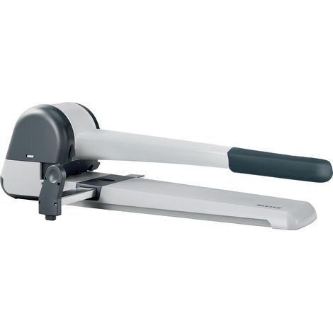 Leitz Pratica Perforatrice da Ufficio ad Elevate Prestazioni, Capacità fino a 250 Fogli, Argento, Metallo, Guida di Arresto con Barra di Selezione del Formato, 51820084 (1/5)