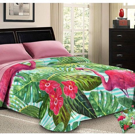 Couette d'Hiver, Édredon, Lit 180, Flamants Roses
