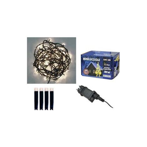 1PZ MINILUCCIOLE LED BIANCO CALDO ESTERNO GIOCO LUCI 100 led mt5 + 4,95