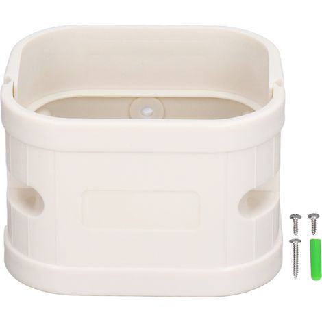 Kit de gaine décorative PVC pour pompes à chaleur, raccord de couverture pour climatiseur, 1 mètre, blanc, extérieur. (1/5)