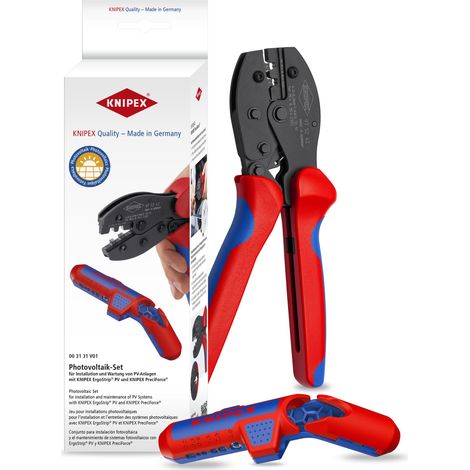 KNIPEX 00 31 31 V01 SB Photovoltaik-Installationsset mit ErgoStrip® PV und KNIPEX PreciForce®