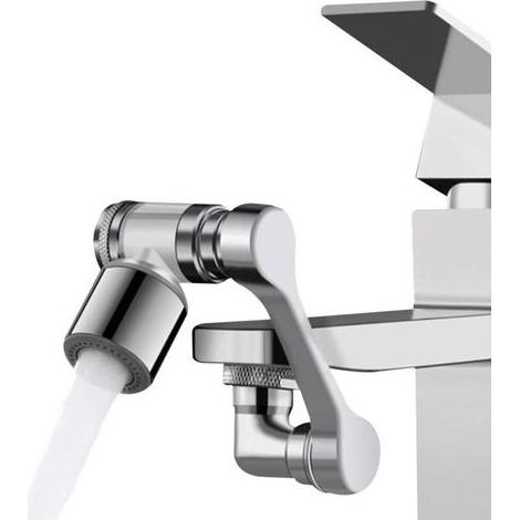 Aérateur de robinet, filtre de robinet de douche à main pour évier de cuisine, salle de bain, rotatif multi-angle, 2 modes d'eau réglables avec élément filtrant (1/5)