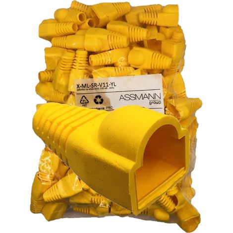 Tapa amarilla para conector RJ45, paquete de 100 unidades. (1/3)