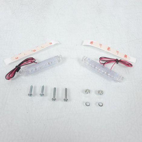 Paire Clignotant BARETTE 8 Leds Orange 12V 1.4W Replay pour moto (1/3)