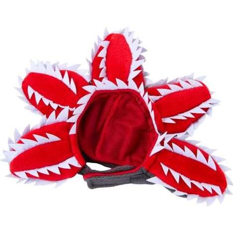 Hundekopfschmuck, Demogorgon-Katzen-Hundekostüm, Halloween-Fremder, DIY-Demodog-Cosplay-Hut, Kopfbedeckung, süßer Ceepdoogle (1/5)