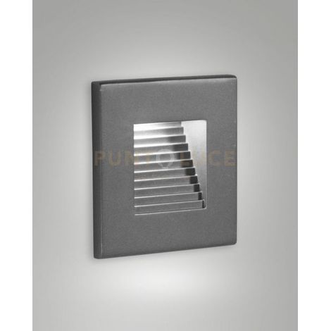 SWAY SEGNAPASSO QUADRATO LED 3W 3000K 215LM GRIGIO SCURO IP65