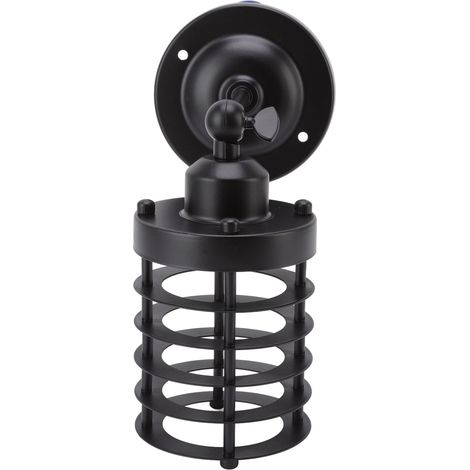 Luminaire Murale Vintage Noir avec Douille E27, Style Rustique en Métal Durable, Installation Facile, 85-250V