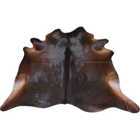 Tapis Déco "Peau de Vache" 195x230cm Marron Foncé