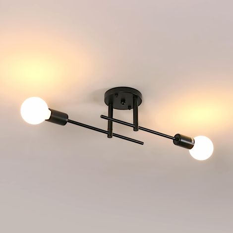 Plafonnier Industriel, 2 Lumières Lustre Sputnik Vintage E27 (1/5)