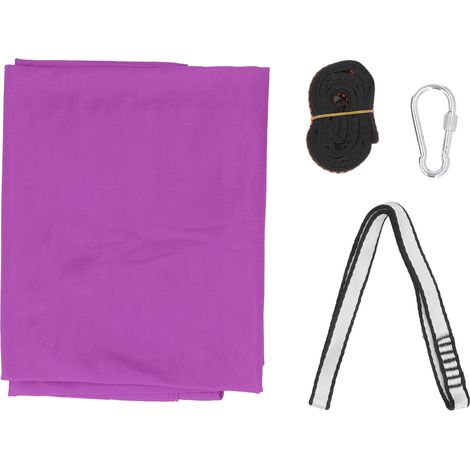 Balançoire sensorielle pour enfants 2,8m de long, hamac extensible facile à installer, durable et sécurisé, violet 1m de large, pour chambre, exercice et extérieur (1/5)
