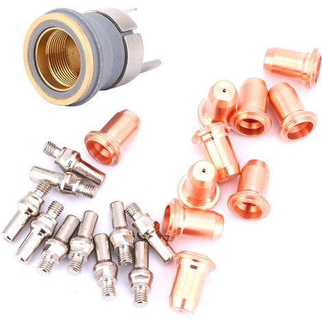 Plasmaschneiddüsen, 22 Stück PT60 PT40 Plasmaschneidbrenner 1,0 mm Düse Elektrodenschutz zur Verbesserung der Plasmaschneidqualität und Arbeitseffizienz (1/5)