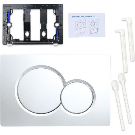KLVGTIFS PU - Pour plaque de commande double Geberit Sigma01 UP300 (115.770) Plaqué électrolytiquement (1/3)