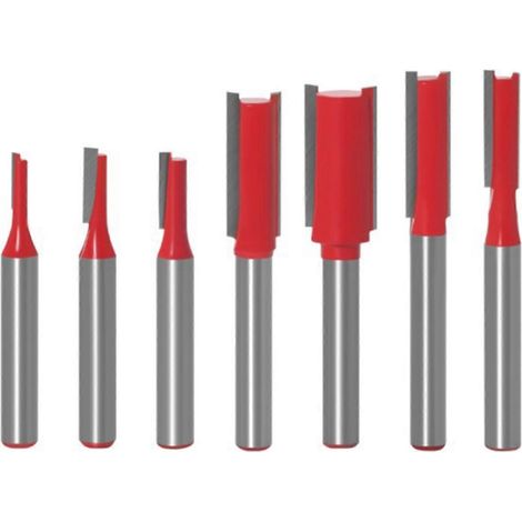 7-teiliges Fräser-Set, 1/4"-Schaft, hochfester legierter Kohlenstoffstahl, Holzbearbeitungs-Fräser