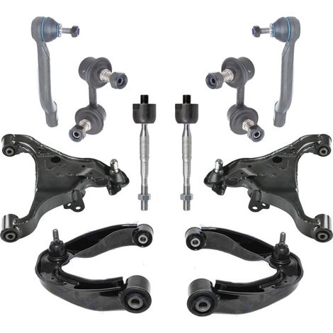 KIT BRACCIO OSCILLANTE 10 PEZZI COMPATIBILE CON NISSAN NAVARA NP300 Pick-up (D23, D23T) / Kit Sospensione Completo OE/OEM / Bracci Oscillanti + Testine Sterzo / Sostituzione Diretta OEM