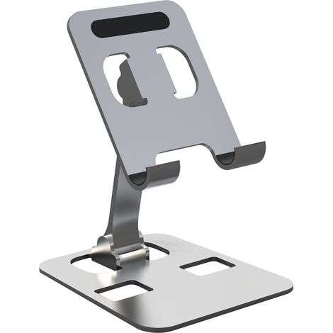 Support Tablette Pliable - Réglable Double Axe - Antidérapant Métal - Pour Bureau Et Voyage - 1 Pièce (1/5)