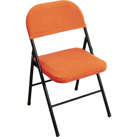 Housse De Siege Pliable - Housse De Dossier Et Assise - Polyester Extensible Jacquard - Pour Chaise Pliable - 2 Pièces (1/5)