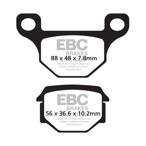 Pastillas de freno EBC SFA093 para scooter (juego para 1 disco)