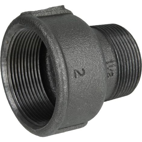 Raccord en fonte malléable noir manchon réduit 2'' FF x 1 1/2'' FM