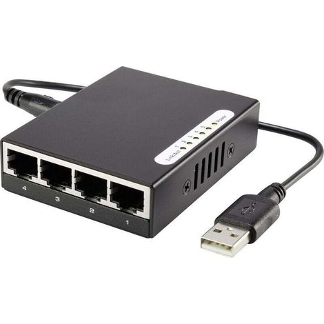 Switch réseau 5 ports 100 Mbit/s avec alimentation USB – Modèle RF-4451433, compact et plug-and-play (1/4)