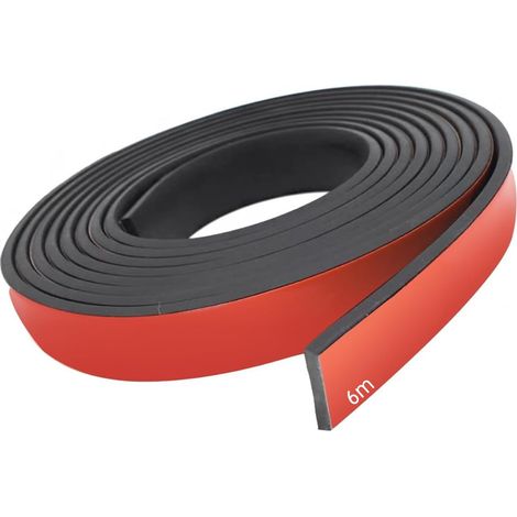 Bande de Caoutchouc Adhésive, Rouleau Caoutchouc,20mmx3mmx6m Solide Adhésif Feuille Rouleau Néoprène, Bricolage, Protection de Revêtement de Sol, Anti-vibration, Antidérapant (1/5)