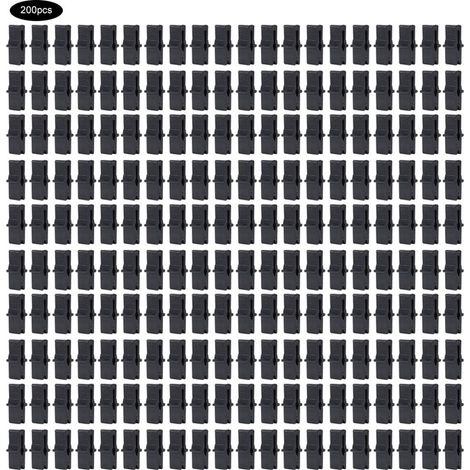200 clips de fijación para películas de invernadero, accesorios para invernaderos para mallas de película plástica. (1/5)