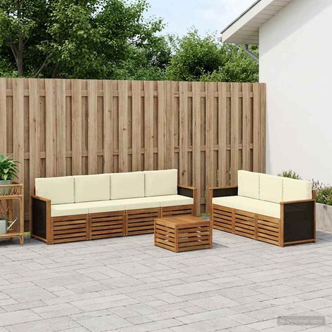vidaXL Ensembles de canapés avec coussin 8 pcs Bois d'Acacia Massif (1/5)