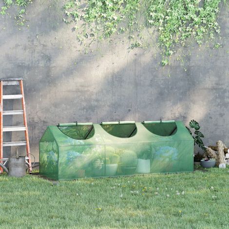 Mini serra da giardino con finestra, 180 x 60 x 60 cm, verde scuro HAVRYA (1/5)