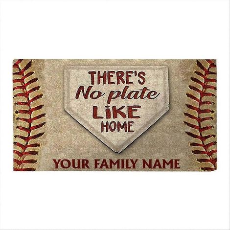 Tapis d'entrée extérieur épais à motif baseball, antidérapant, A (1/5)
