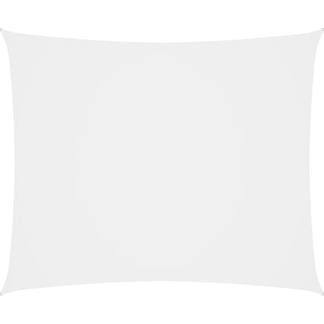 Voile toile d'ombrage parasol tissu oxford rectangulaire 5 x 7 m blanc (1/5)