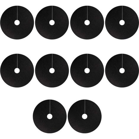 Lot de 10 tapis de protection contre les mauvaises herbes,Non tissé,Anneau de paillage biodégradable,Protection contre l'herbe,52cm (1/5)