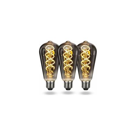 Ampoule LED E27 Vintage Blanc Chaud, Ampoule Vintage E27 Dimmable Spiral Filament 4W Lumière Douce, Ampoule E27 Vintage Edison Convient au Salon, Chambre à Coucher, Couloir, Patio, etc. [Classe énergé (1/4)